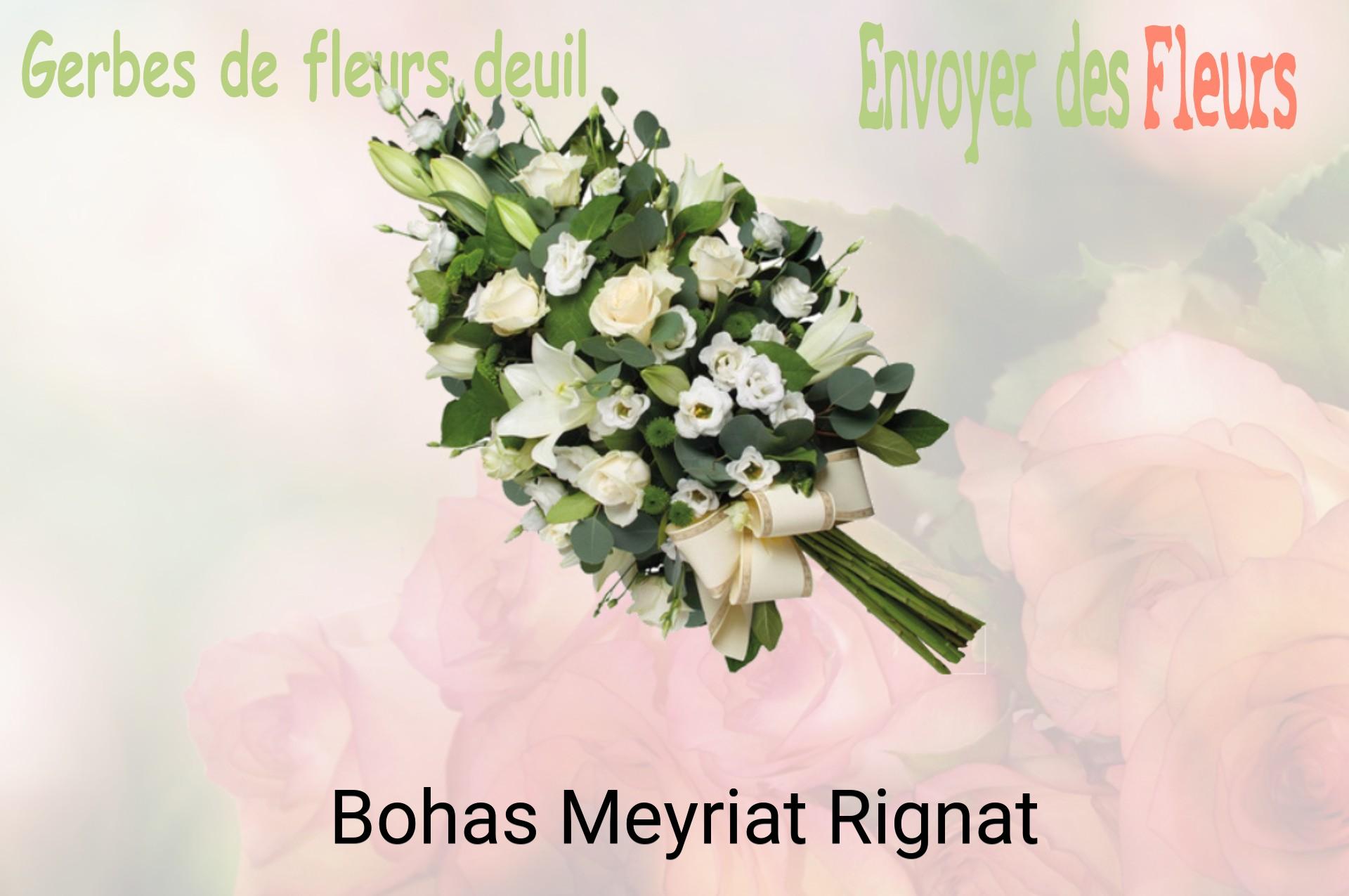 Gerbe de fleurs de deuil livrée à Bohas-Meyriat-Rignat